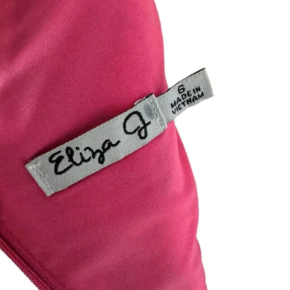 Eliza J Floral Print Faille Sleeveless Floral Sheath Dress Pink Size 6 NWT - Picture 7 of 10